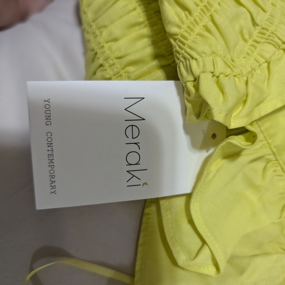 Meraki Neon Yellow Ruffle Sleeve Top - Picture 12 of 12